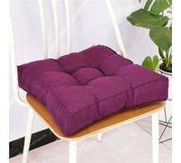 6-Pack Lar Memory Foam Chair Cushs Firm Square Seat Pads for Elderly & Pregnancy Ideal for Dining Sofa Armchairs Garden & Outdoor Use (Dark Purple 45x45 cm)
