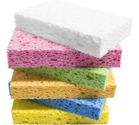 6 Pack Large Cellulose Sponges Multi-Color Washing Up Sponges Kitchen Sponge for Dish Heavy Duty Scrub Kitchen Sponge Clean Tough Messes Without Scratching Sponges Kitchen