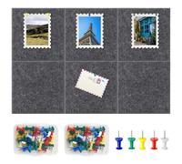 6 Pack Large Cork Board Pins for Walls, 36" x 24" Home and Kitchen Pin Board Cork Notice Boards with Colored Pushpins, Bulletin Boards with Removable Self-Adhesive Strips for Walls Office