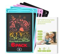 6-Pack LCD Writing Tablet for Kids - Writing Tablets, 6.5" Doodle Board, One-Click Erasure, Easy to Use Drawing Board - LCD Tablet Writing Board Gifts, Kids Drawing Pad Toys