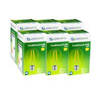 (6 Pack) LED Filament Light Bulb A60 GLS Traditional Bulb B22 Bayonet 6.6w equiv brightness 100w Warm White 2700K Energy Saving