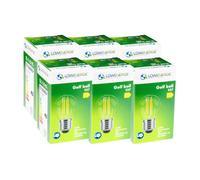 (6 Pack) LED Filament Light Bulb G45 Golf Ball E27 Screw 5.9w equiv brightness 80w Warm White Mini Globe 2700K Chandelier Energy Saving