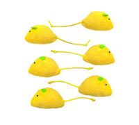 6-Pack Lemon Cat Toys Green&Yellow Cute Mouse for Kitten Play, Chase and Wrestle with, PP Cotton & Catmint Filled, Teething and Chew Toys
