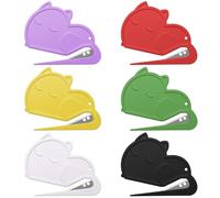 6 Pack Letter Opener Envelope Slitter Cat Shape, Luxiv Envelope Opener Slitter for Women, Men Mail Open Tool Mini Safe Letter Package Open Tool for Office, Home (6)