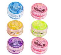 6 Pack Light Up Yo Yo for Kids, Flashing Yoyo Toys with Random Colors, Fun Skill Development Toy for Beginners Ages 5-12, Indoor and Outdoor Play, 6x3cm