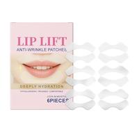 6-Pack Lip Wrinkle Patches,Silicone Wrinkle Patches,Smile Line Patc-Hes,For Overnight Upper Lip Treatment,Smoothing Smile Lines & Lip Area Wri-Nkles,Reusable Face Tape,For All Skin Types(1box)