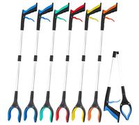 6 Pack Litter Pickers, Foldable Trash Grabber Reacher Tool, 83cm/32'' Long Helping Hand Grabber with 360° Rotating Head & Magnet, Reaching Assists Pick up Stick Tool for Elderly, Disabled, Garden