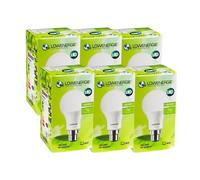 (6 Pack) Lowenergie LED Light Bulb B22 Bayonet, 7W, 60w Equivalent, Day White 6000K SAD, Traditional A60 GLS A+ Bright Energy Saving Lamp