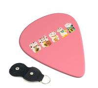 6 Pack Lucky Cat,Cute Cat Guitar Picks - 0.46 0.71 0.93 mm Includes Cool Guitar Picks Thin Medium Heavy Thickness, Electric Guitar Picks for Acoustic Guitar Bass Ukulele