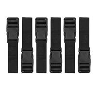 6 Pack Luggage Nylon Straps with Quick Release Buckle Utility Straps for Travel Packing Outdoor Sports, M, Black