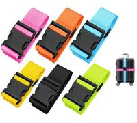 6 Pack Luggage Straps for Suitcase, Adjustable Suitcase Straps, Heavy Duty Luggage Belt with Quick Release Buckle, Travel Packing Belt for Suitcase