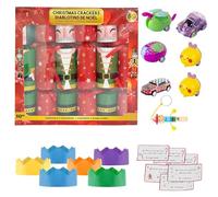 6 Pack Luxury Christmas Crackers for Kids,Unusual Xmas Family Cracker with Novelty Gifts Party Hats,Deluxe Xmas Party Cracker,Childrens Christmas Crackers Gift for Xmas Parties Table Favor Decorations