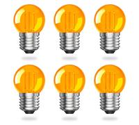 6 Pack Luxvista E27 Edison Screw Bulb, G40 LED 2W Globe Light Bulbs, Warm White 2000K, Vintage Filament Bulb for Decorative Lighting, Perfect for Sleep and Baby Rooms, Non-Dimmable