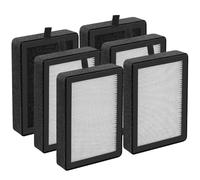 6 Pack LV-H128 Replacement Filter Compatible with LEVOIT LV-H128 / PUURVSAS (HM669A) / ROVACS (RV60) Air Purifiers, 3-in-1 HEPA, Activated Carbon Layer and Pre-Filter