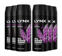 6 Pack Lynx Body Spray Deodorant, Excite,150ml