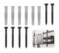 6 Pack M8 Lag Bolt Wall Plug for TV Wall Mounting Bracket Into Wood Concrete Wall Heavy Duty Screws Bolts High Strength Steel Bolt Kit for TV Bracket Aerial Mast Sky Dishes Shelves Mounting, M8*70mm