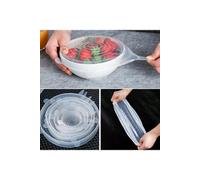 6 Pack Magic Silicone Stretch Microwave Bowl Lid Covers