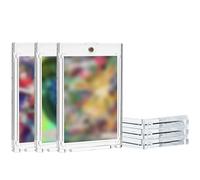 6 Pack Magnetic Card Holder, Clear Graded Card Case - 35PT Ultra Protection, UV Blocking & Diamond Edge Design for Trading Cards (110x73mm)
