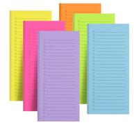 6 Pack Magnetic Notepads, Notepads Grocery List Magnet Pad for Fridge,Full Magnet Back Design Notepad for Grocery Lists, Shopping Lists, to-Do Lists(240 Sheets)