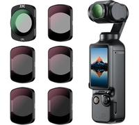 6 Pack Magnetic Osmo Pocket 3 ND CPL Filter Set,ND8 ND16 ND32 ND64 ND256 CPL Filter for DJI Osmo Pocket 3,Pocket3 Neutral Density Circular Polarizing Multi-Coatings HD Glass Accessories with Case