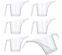 6 Pack Measuring Funnel Pitchers, 1000ml Large Capacity Easy Pour Measuring Cup with Long Spout for Soap Cakes Making, Filling Muffin Pans, Bakeware Molds, Oils, Fluids (33OZ)