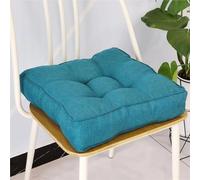 6-Pack Memory Foam Seat Cushs Lar Firm Square Pads for Dining Chairs Sofas Armchairs & Outdoor Use - Ideal for Elderly & Pregnancy (Peacock Blue 50x50 cm)