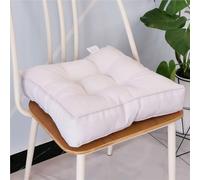6-Pack Memory Foam Seat Cushs Lar Firm Square Pads for Dining Sofa Armchairs & Outdoor Use Ideal for Elderly & Pregnancy (White 50x50 cm)