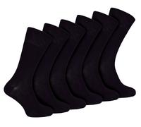 IOMI - 6 Pack Mens Diabetic Bamboo Socks | Extra Wide Seamless Loose Non Elastic Socks (6-11, Black)