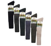 6 Pack Mens Military Socks - 6 Asst Colours