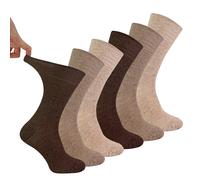 6 Pack Mens Non Elastic Cotton Diabetic Socks with Seamless Toe