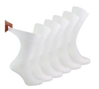 IOMI - Mens 6 Pack Thin Extra Wide Loose Top Non Elastic Cotton Diabetic Socks