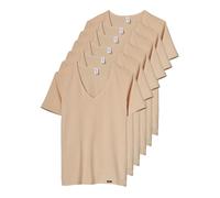6 Pack Men's T-shirt V-neck cotton flex by Cito 323-26-782 Size M-3XL Brown