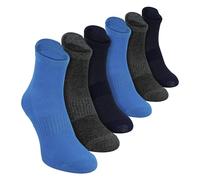 6 Pack Mens Yoga Pilates Non Slip Socks | Sock Snob | Breathable Cushioned Gym Socks