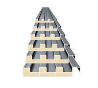 6 Pack Metal Corrugated Insulated Roofing Sheets All-Weather Gazebo Replacement Roof Panels for Pergola Balcony Cover Cladding