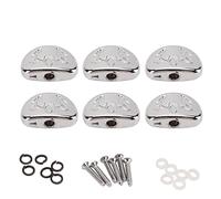 6 Pack Metal Guitar Tuner Machine Head Buttons, Large Semicircle Tuning Key Replacement for Electric Wooden Guitar,Electric Vehicles and Scooters