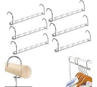 6 Pack Metal Magic Hangers Space-Saving Clothes Organizer For Wardrobe, Wrinkle-Free Clothes, Heavy-Duty Clothing Hanger
