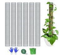 6 Pack Metal Moss Pole, 40"/24"/15" Moss Poles for Plants Monstera, Stackable Sphagnum Moss Pole for Plants Work with Sphagnum Moss(6 Pack 40")