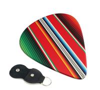 6 Pack Mexican Serape Blanket Stripes Guitar Picks - 0.46 0.71 0.93 mm Includes Cool Guitar Picks Thin Medium Heavy Thickness, Electric Guitar Picks for Acoustic Guitar Bass Ukulele