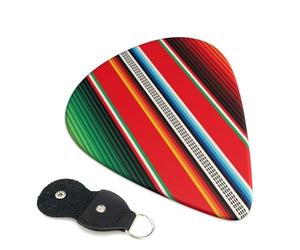 6 Pack Mexican Serape Blanket Stripes Guitar Picks - 0.46 0.71 0.93 mm Includes Cool Guitar Picks Thin Medium Heavy Thickness, Electric Guitar Picks for Acoustic Guitar Bass Ukulele