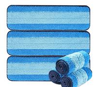 6 Pack Microfiber Cleaning Pads for Bona Mop, Safe for Hardwood and Hard-Surface Floors, Reusable Microfiber Mop Pads for 18 Inch Mop, No Residue, Super-Absorbent, Over 500 Machine Washes, Mr. Scrub