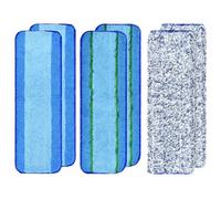 6 Pack Microfiber Cleaning Replacement Pad for Bona Mop,Washable Reusable Microfiber Cleaning Mop Pad for Hardwood Floor,Wet Dry Use,2 Deep Cleaning Pad+2 Microfiber Cleaning Pad+2 Dusting Mop Pad