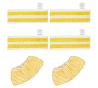 6 Pack Microfibre Steam Cleaner Pads for Kärcher Easyfix SC 1, SC 2, SC 3, SC 4, SC 5 Steam Cleaners, 4 Floor Cloth Pads + 2 Hand Nozzle Cloth Cover