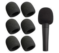 6 Pack Microphone Cover, Foam Mic Cover Windscreen for Handheld Microphones, Universal Fit 2.9 x 2.5 inches, Soft and Thick Foam for Noise Reduction, Pop Filter for KTV Stage Performance Interviews