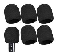6 Pack Microphone Covers Foam Mic Cover Windscreen for Standard Handheld Microphones, Noise Reduction and Sound Clarity Enhancement