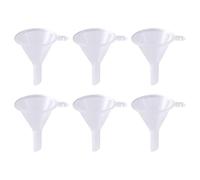 6 Pack Mini Clear Plastic Funnel for Bottling Cosmetics,Small Funnel for Easy Transfer of Essential Oils,Perfumes, Spices, Sand Art, Powder Funnel
