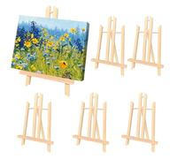 6 Pack Mini Easel Stand, 30 * 19 cm Table Top Easels Canvas Stand Small Wooden Art Easel for Paintings Sketches Exhibitions Artistic Creation