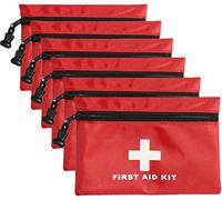6 Pack Mini First Aid Kit Empty Pouch, Travel Empty First Aid Kit Pouch Bag for Emergency at Home, Office, Car, Outdoors, Boat, Camping, Hiking(Bag Only)