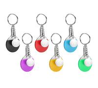 6-Pack Mini Table Tennis Racket Keychain, Sports Key Ring, Decorative Bag Ornament