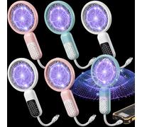 6 Pack Mini USB Electric Mosquito Swatter, Plug-and-Play UV Light Bug Zapper with Safety Mesh, Portable Insect Killer for Indoor Outdoor Gnats Fruit Flies Moths
