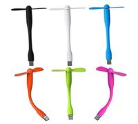 6 Pack Mini USB Fans,Portable Fan, Flexible Neck Cooling Fan, Quiet Travel Fan, Personal Portable Pocket Fan, Power Bank/Notebook/Laptop/Computer USB Desk Fan(color) Usb Desk Fan Silent Powerful